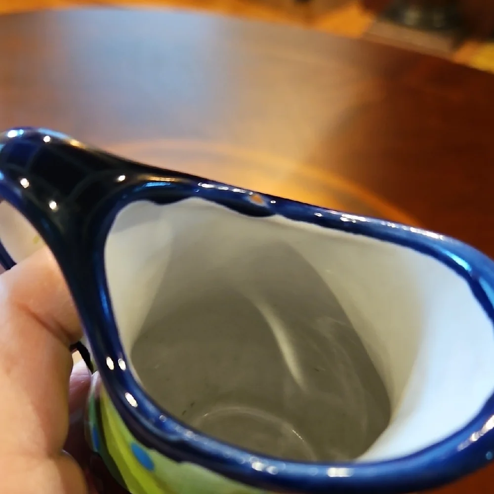 Handcrafted Talavera Floral Ceramic Creamer Pitcher